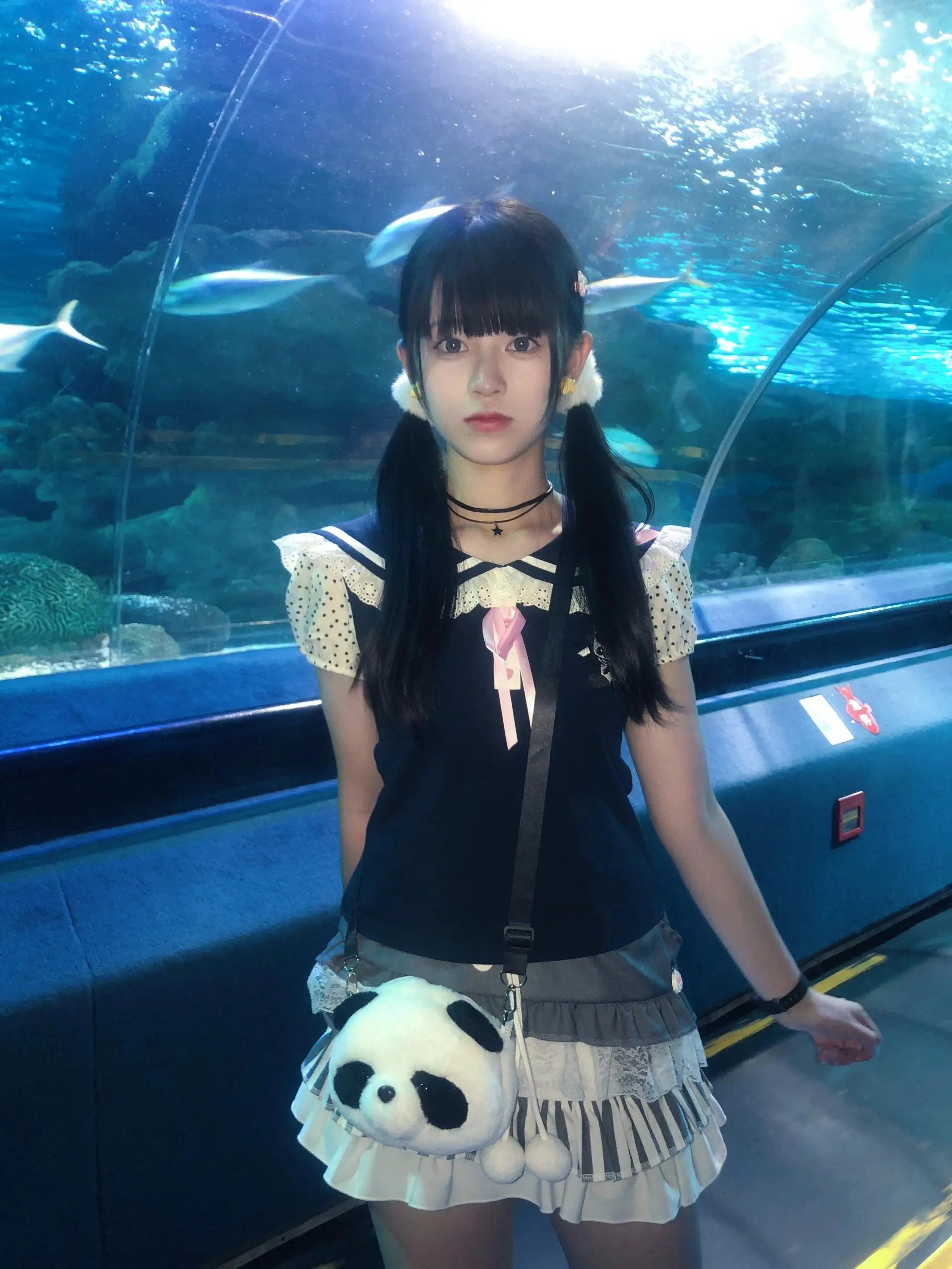 Color: black, Size: L, Ships From: CHINA - Women clothing arcane Y2k Lace T-shirt Kawaii Panda Embroidery Graphic T Shirts Harajuku Fashion Casual Sweetheart Tops Cute Tee