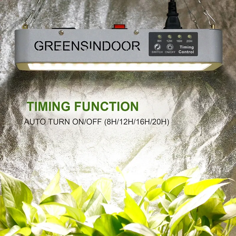Plug Type: us - SEAMETAL 3000W LED Grow Light Full Spectrum Indoor Plants Growing Light Tent 8h/12h/16h/20h Timer Auto On/Off Phyto Growth Lamp