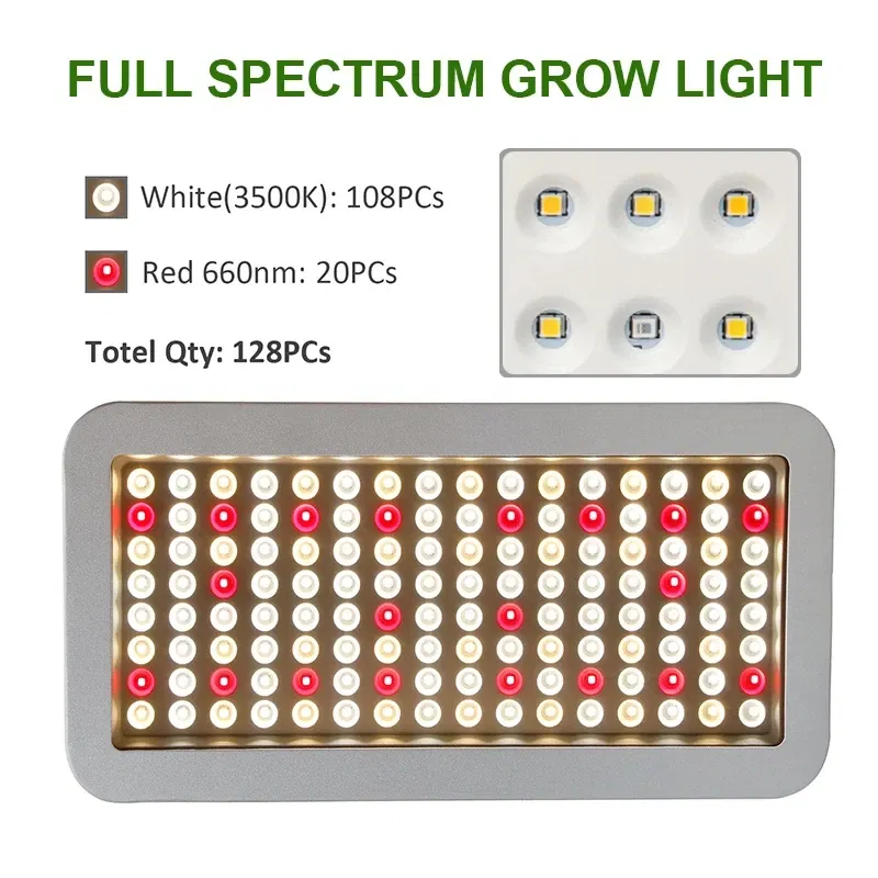 Plug Type: us - SEAMETAL 3000W LED Grow Light Full Spectrum Indoor Plants Growing Light Tent 8h/12h/16h/20h Timer Auto On/Off Phyto Growth Lamp