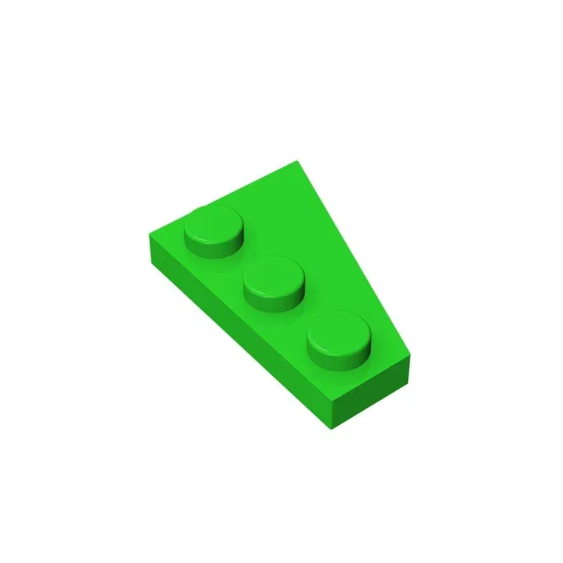 Color: Apricot - Gobricks GDS-546 Wedge, Plate 3 x 2 Left compatible with lego 43723 pieces of children's DIY Assemble Building Blocks