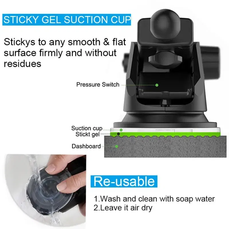 Ships From: United States, Color: WHITE - Magnetic Phone Holder For Car Windscreen, Suction Cup Base Robotic Arm Phone Bracket for Car Dashboard, 360 Degrees Rotation