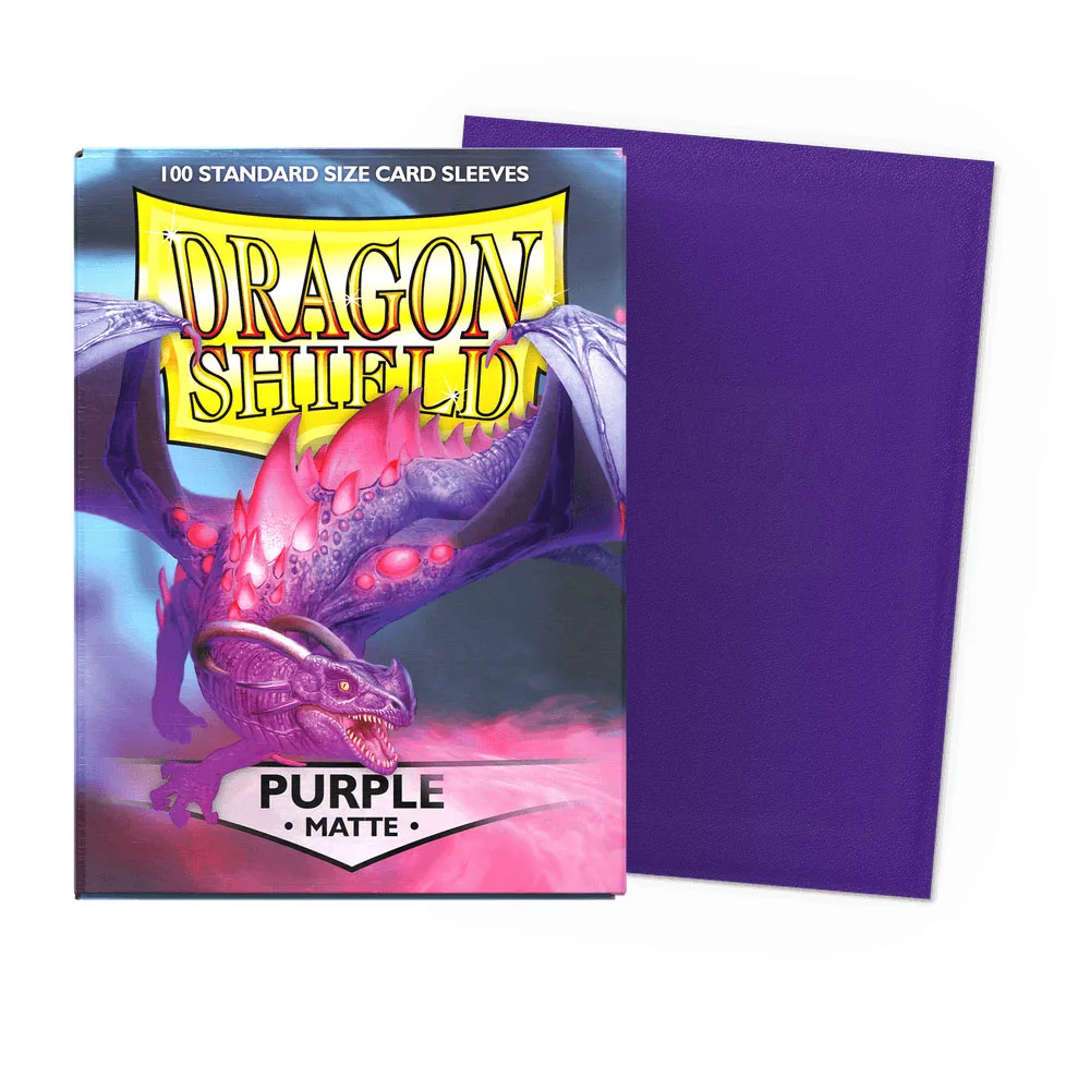 Color: Light Grey - 100 PCS/BOX Colorful Matte Dragon Shield Cards Sleeves Cards Cover Matte Cards Protector for Magic MGT/Star Card Board Games