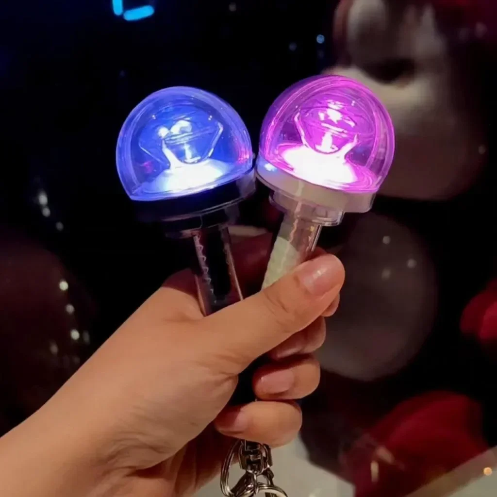 Color: WHITE - Kpop Idol JEONGHAN HOSHI WONWOO JUN THE8 Mini Lightstick Key Ring Glow Stick Keychains for Carat Gift
