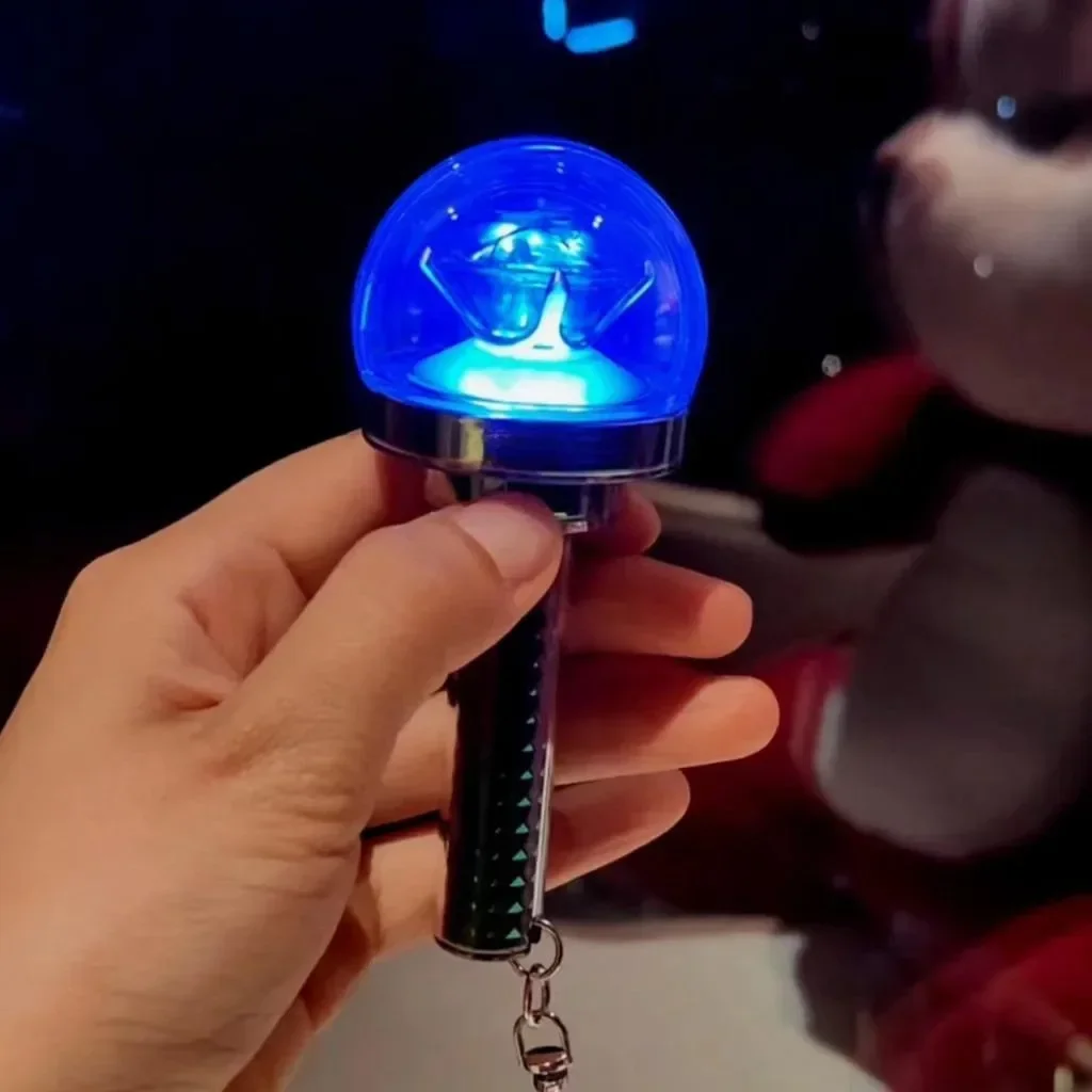 Color: WHITE - Kpop Idol JEONGHAN HOSHI WONWOO JUN THE8 Mini Lightstick Key Ring Glow Stick Keychains for Carat Gift