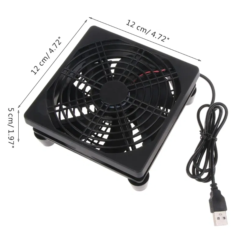 Color: pink - 5V USB Powered 120mm  Fan 1400PRM Gaming PC Fan 1 Speed Portable Cooling Fan Suitable for Tablet TV Receiver Router