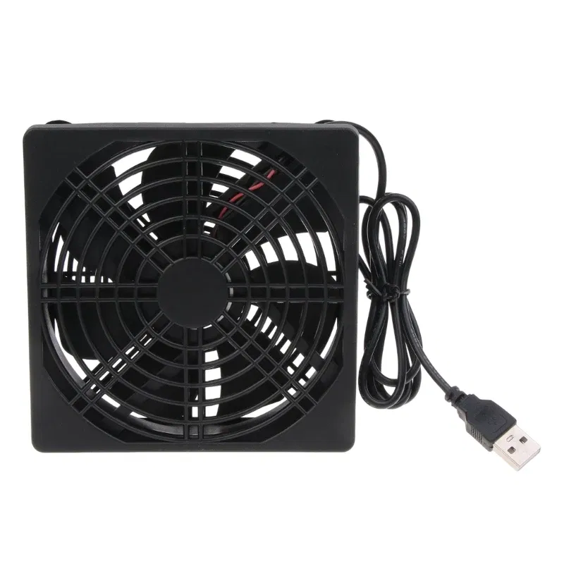 Color: pink - 5V USB Powered 120mm  Fan 1400PRM Gaming PC Fan 1 Speed Portable Cooling Fan Suitable for Tablet TV Receiver Router