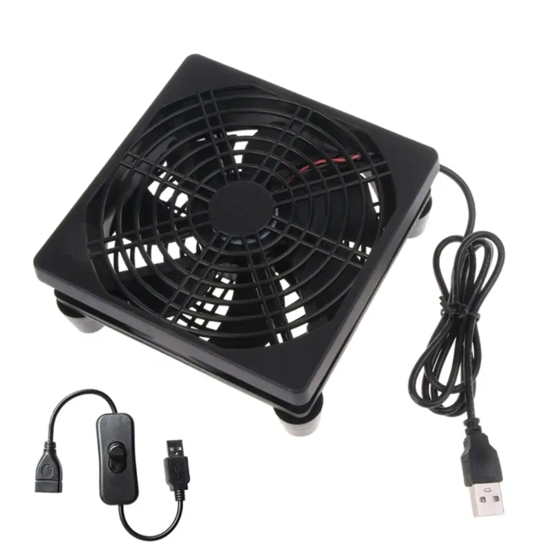 Color: pink - 5V USB Powered 120mm  Fan 1400PRM Gaming PC Fan 1 Speed Portable Cooling Fan Suitable for Tablet TV Receiver Router