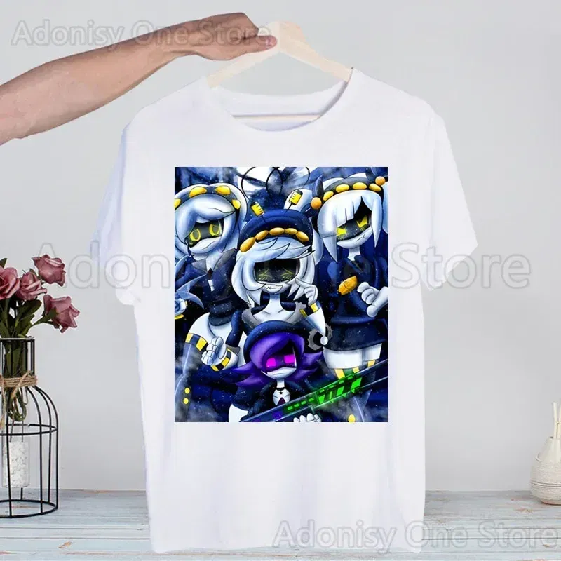 Color: Gold, Size: M - Murder Drones Fashion Man Tshirt Summer Fashion T-shirt Casual White Funny Cartoon Print T-shirt Hip Pop Tops tee