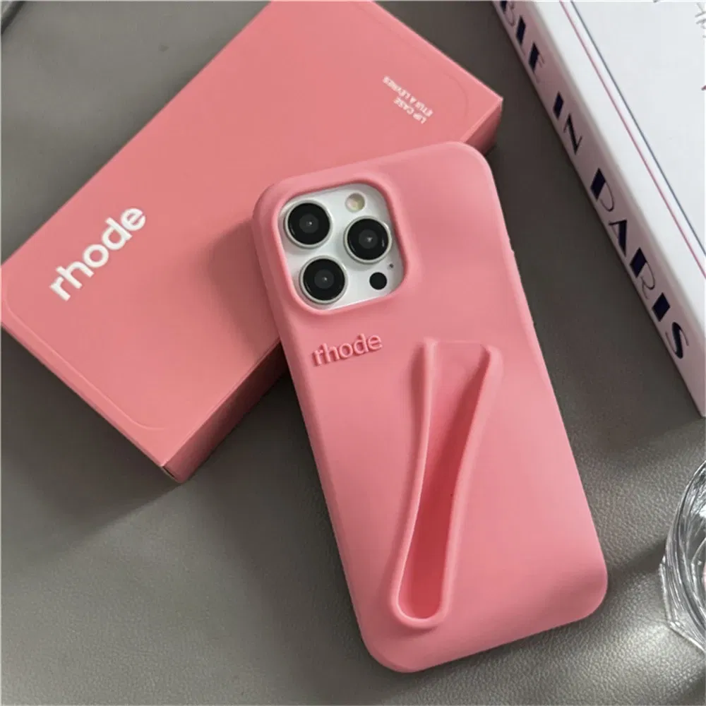 Color: Clear, Compatible-Phone Models: For iPhone 12 Pro Max - New Rhode Lipstick Soft Silicone Phone Case for iPhone 16 15 14 13 12 11 Pro Max Plus Portable Lip Gloss Holder Cover with Box