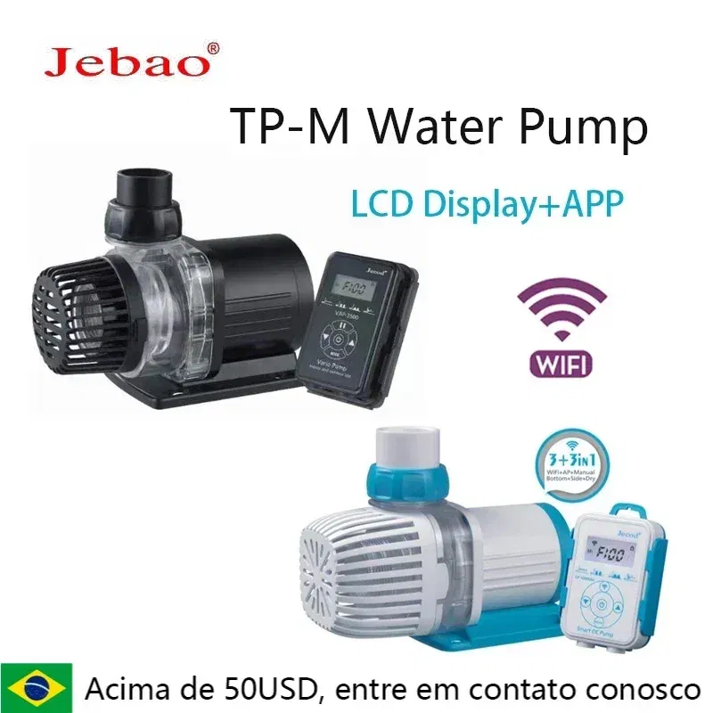 Color: Black, Power: 1W - 2023 Jebao Jecod aquarium EP submersible pump LCD display WIFI fish tank inverter silent top water circulation pump fish pond