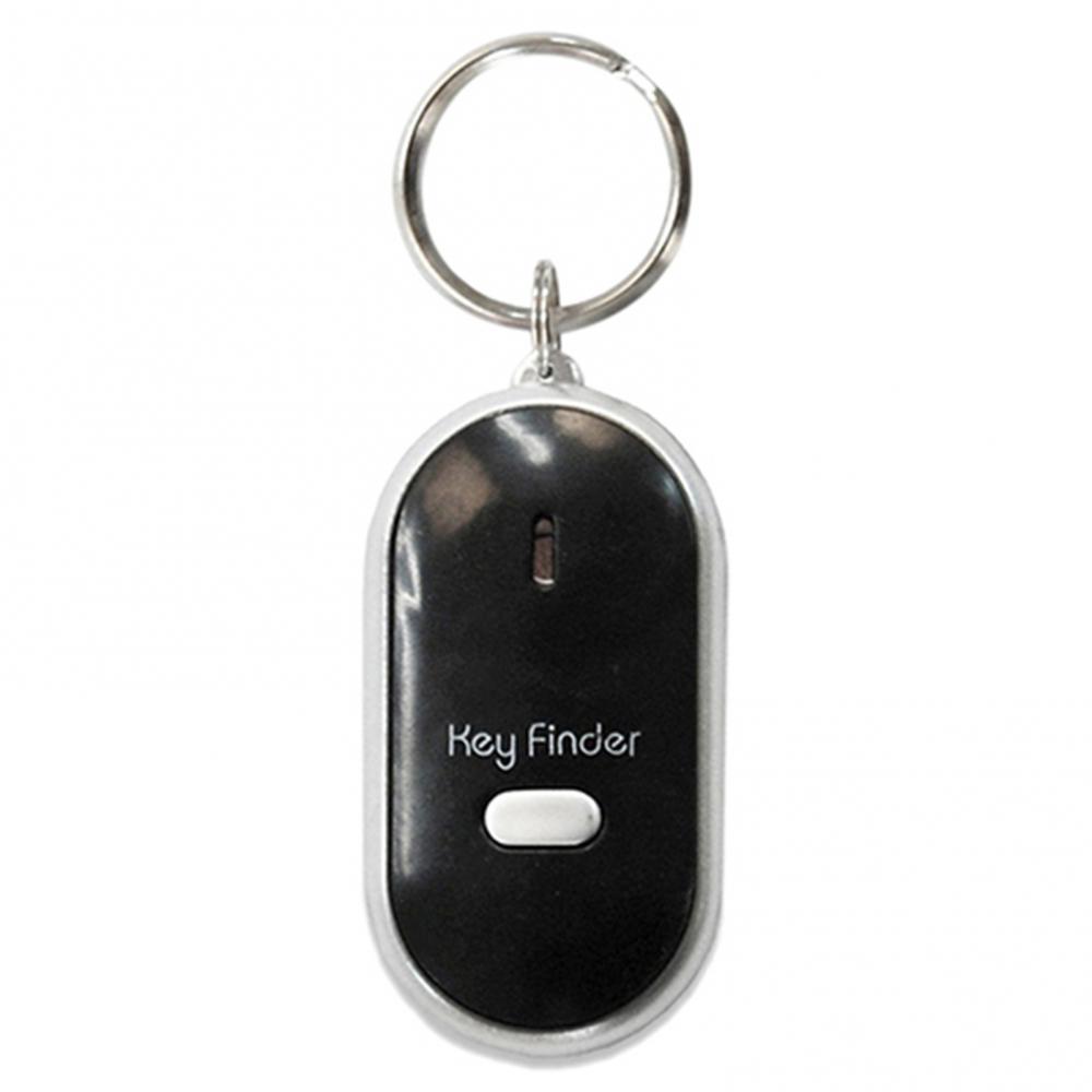Color: black - Funny Key Chains Women Men Whistle Key Finder Flashing Beeping Remote Lost Keyfinder Locator Keyring