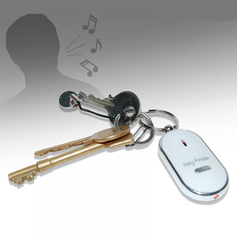 Color: black - Funny Key Chains Women Men Whistle Key Finder Flashing Beeping Remote Lost Keyfinder Locator Keyring