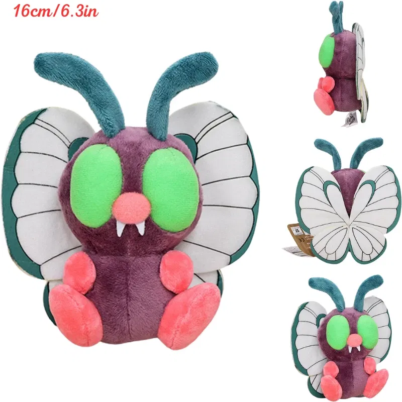 Color: Silver - Pokemon Shiny Mimikyu Cubone Butterfree Plush Toys Anime Caterpie Shinx Charizard Stuffed Animal Peluche Dolls Birthday Gift Kid