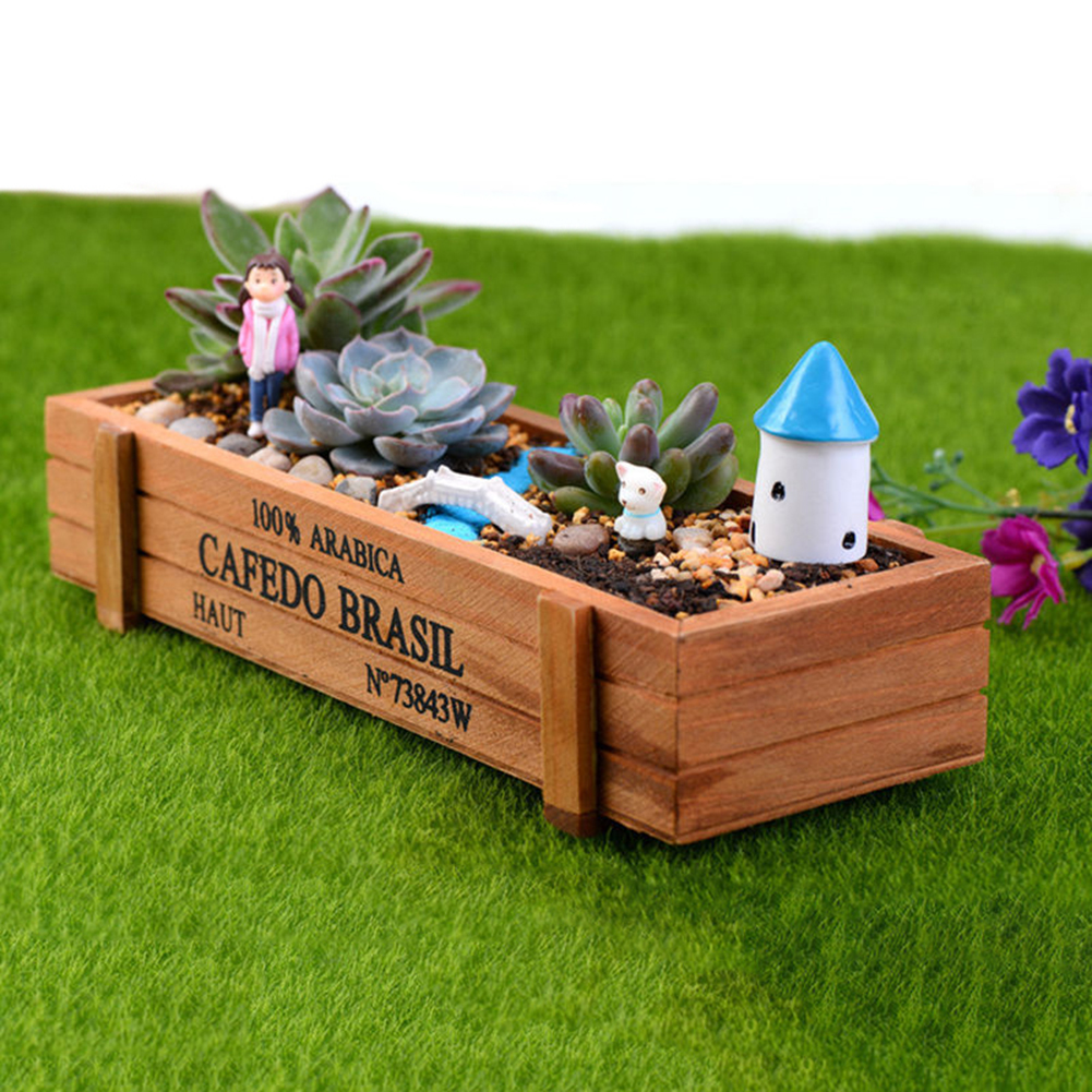 Color: Army Green, Ships From: CHINA - HOT SALES!!!New Arrival Wood Planter Box Garden Yard Rectangle Flower Succulent Container Plant Pot Wholesale Dropshipping