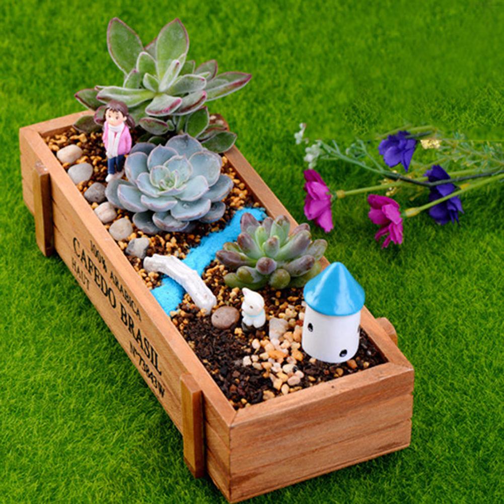 Color: Army Green, Ships From: CHINA - HOT SALES!!!New Arrival Wood Planter Box Garden Yard Rectangle Flower Succulent Container Plant Pot Wholesale Dropshipping