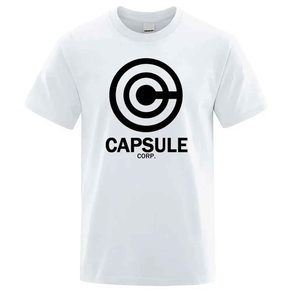 Color: GRAY, Size: L - Anime Printed Men T Shirt Casual Summer 100% Cotton Funny Street Clothing Loose Oversized Short Sleeved Breathable Soft T-Shirts