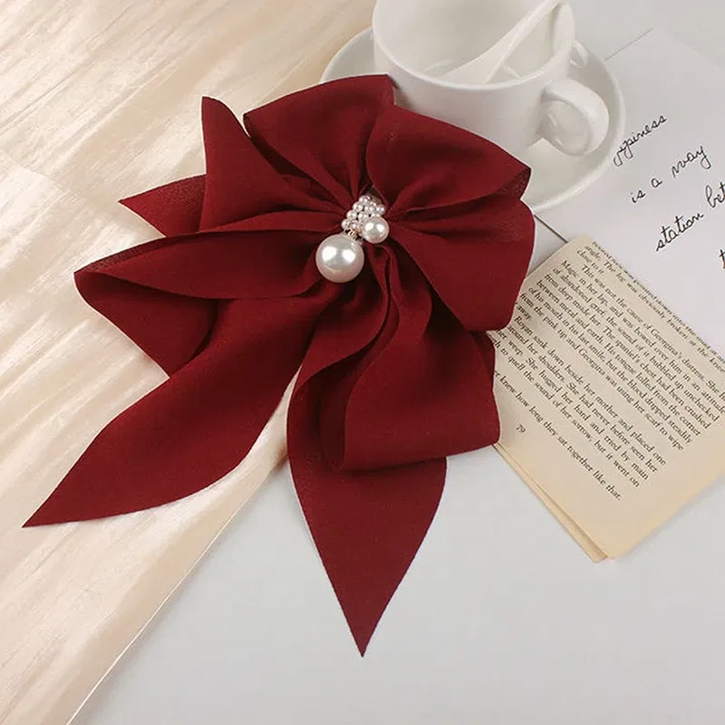 Color: green - Women Girls Wild Big Large Hair Band Trendy Hairpin Casual Hair Clip Cute Ribbon Bow Ladies accessories Big Bow Barrette