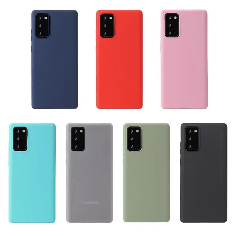 Color: Rose, Material: EVA - Matte Case For Samsung Galaxy A51 A71 S20 Ultra S10 Plus A01 A31 A81 A91 A10 A20 A30 A40 A50 A70 Solid Color Silicone Cover