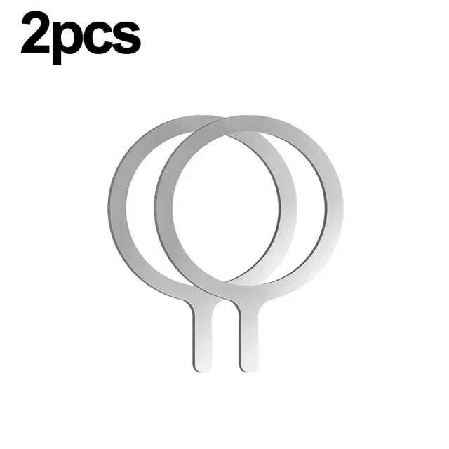 Color: Snow-white - 2024 Stainless Steel Universal Magnetic Metal Plate Ring For Magsafe Wireless Charger Iron Sheet Sticker Magnet Car Phone Holder