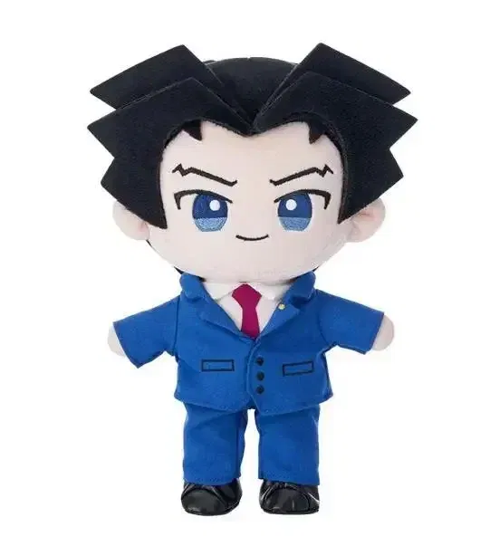 Color: WHITE - 25cm Anime Ace Attorney Phoenix Wright Miles Edgeworth Stuffed doll Xmas Soft doll for children's Birthday Gift
