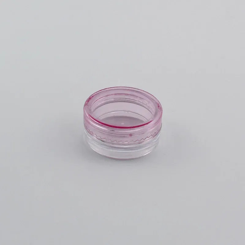 Color: plum - 15pcs 2g 3g Empty Jars Refillable Mini Plastic Bottle Cosmetic Jar Container Small Round Bottle Little Cream Jar Solid Perfume