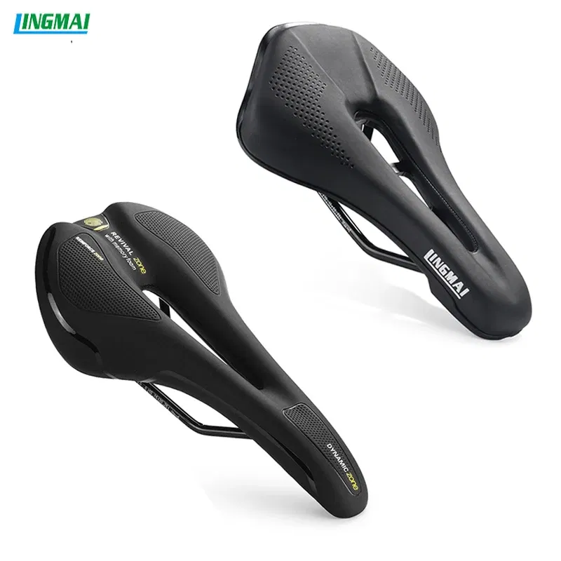 Color: WHITE - Hollow Comfort Bicycle Saddle Breathable Seat Cushion Shockproof Waterproof Ergonomics MTB Road Bike Saddle Bike Accessories