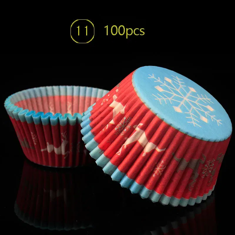 Color: Beige - 100pcs Cake Muffin Cupcake Paper Cups Cake Box Cupcakes Liner Mold Kitchen Baking Accessories Cake Mold Cooking Tools