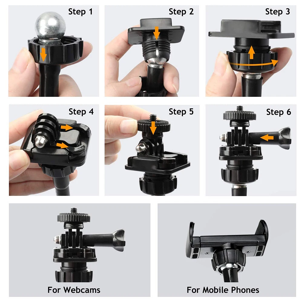 Enhanced Desk Flexible Gooseneck Stand Rack Gooseneck Clamp Webcam Stand for Logitech C925e C922x Brio 4K