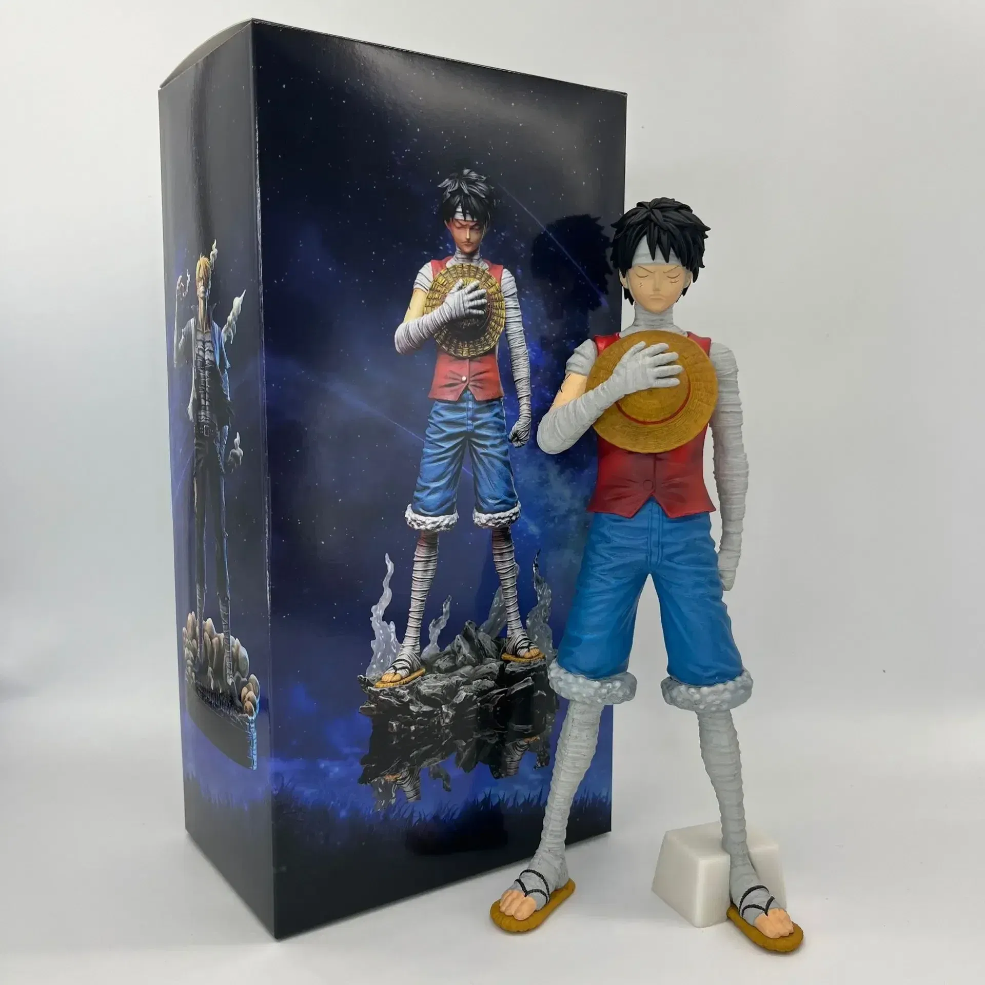 Color: WHITE, Size: 12cm - One Piece Figures 3D2Y Bathed in Blood Zoro Condolence Luffy Sanji Anime Figures Pvc Collection Model Toys doll Kids Gift