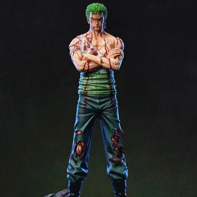 Color: WHITE, Size: 12cm - One Piece Figures 3D2Y Bathed in Blood Zoro Condolence Luffy Sanji Anime Figures Pvc Collection Model Toys doll Kids Gift