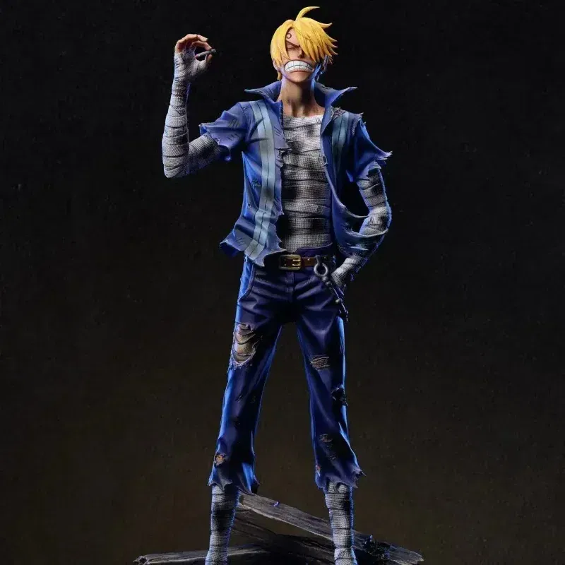 Color: WHITE, Size: 12cm - One Piece Figures 3D2Y Bathed in Blood Zoro Condolence Luffy Sanji Anime Figures Pvc Collection Model Toys doll Kids Gift