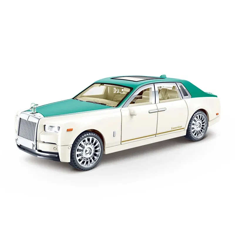 Color: green - Children's Inertia Pull-back Car Toy with Lighting Sound Simulation Commercial Car Model Boy Gift Toy Car Kids Holiday Gift