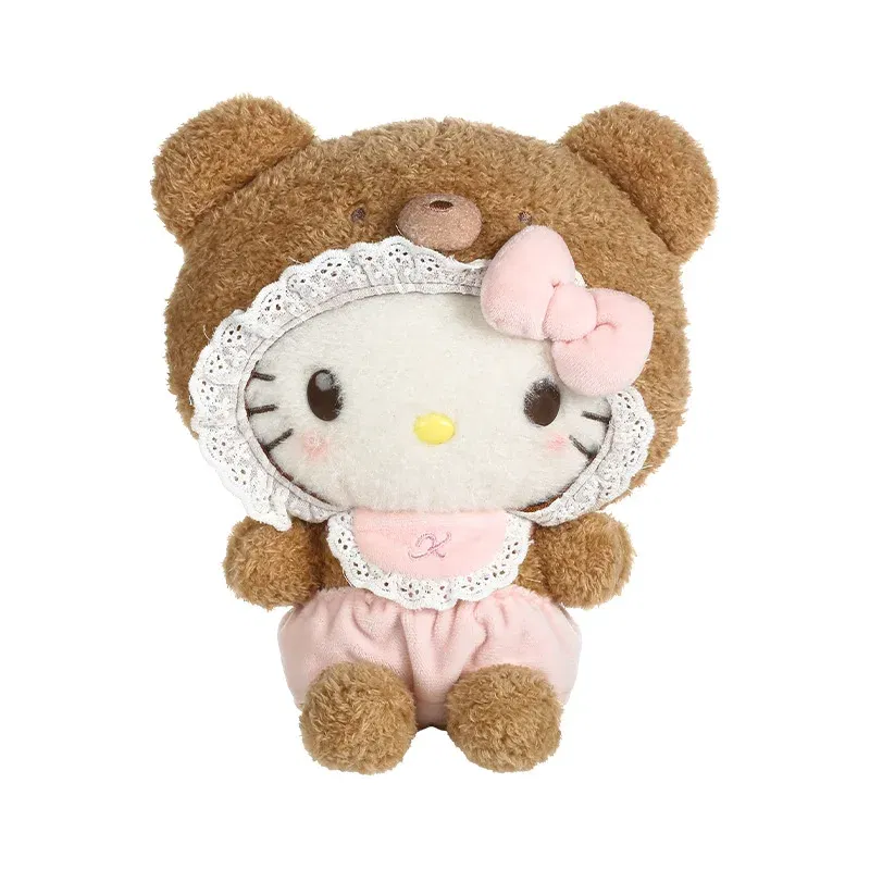 Color: WHITE - Kawaii Sanrio Hello Kitty My Melody Cinnamoroll 15Cm Plush Doll Pendant Baby Series Keychain Bag Pendant 20Cm Doll Birthday Gift