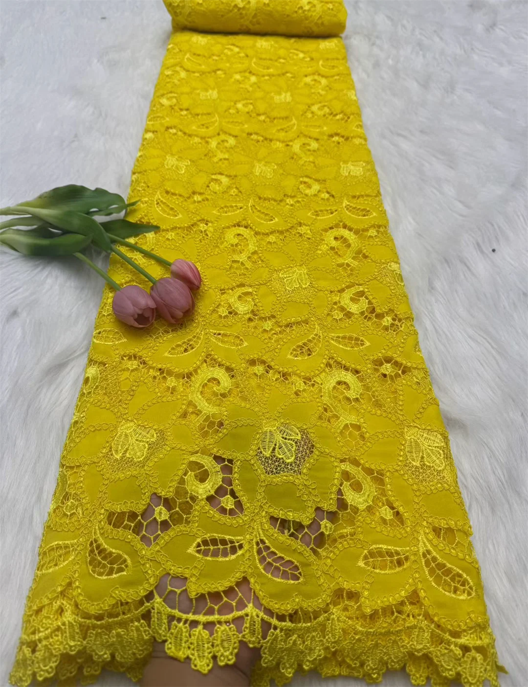 Color: RED, Width: 120cm, Length: 5 yards - 2026 High-Quality Nigerian Tulle Lace Fabric for Wedding Dress Embroidery Sequins Party Guipure Chiffon Sewing
