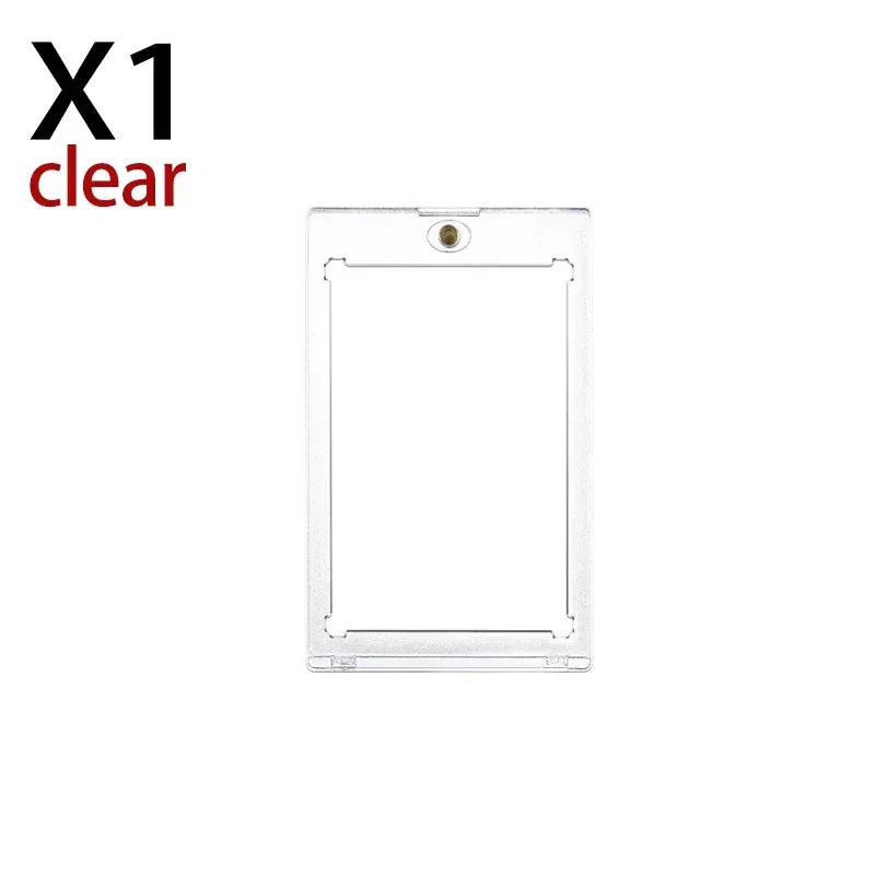 Color: plum - 10-1Pcs 35PT Hard Magnetic Card Holder for Kpop Idol Photo Cards Protective Sports Trading Card Toploaders Sleeves Display Case