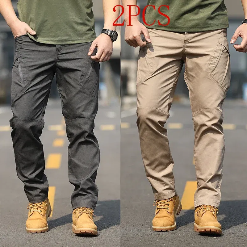 Color: GRAY, Size: XL - Archon X9 Tactical Pants Slim Fit Waterproof Camouflage Training Pants Spring Autumn Breathable Waterproof Overalls Loose Wear