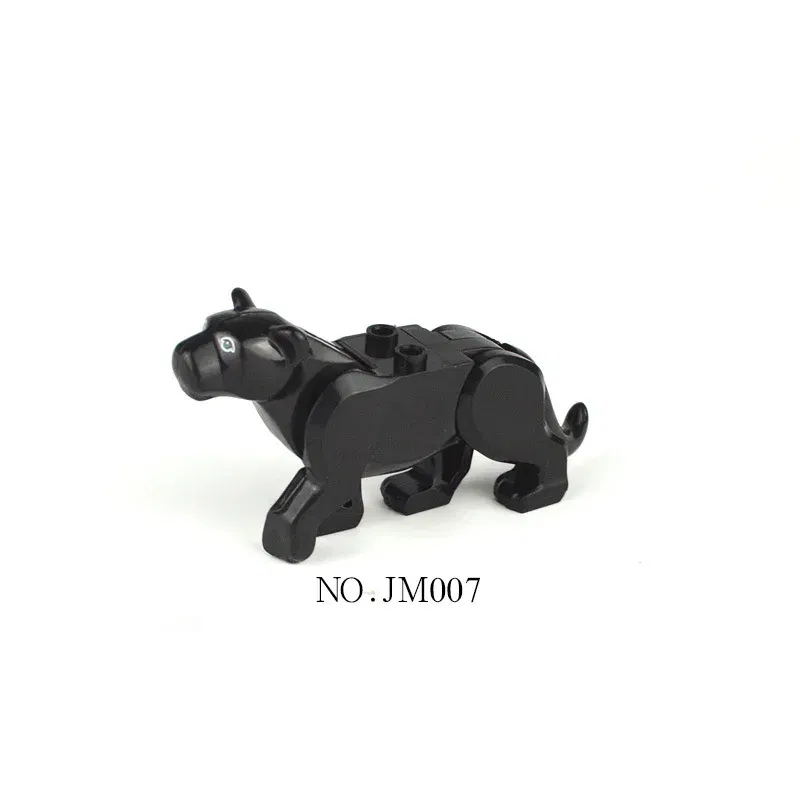 Color: REDDISH BROWN - MOC City Animal Building Block Figures Hare Dairy Cow Squirrel Dolphin Pug DIY Farm Street View Accessories Bricks Toys Gifts