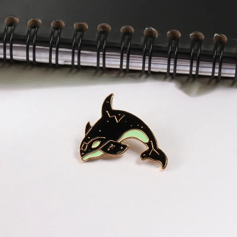 Metal color: Antique Bronze Plated, Ships From: CHINA - Cartoon Fish Brooches Collection Fish Koi Flag Bag Clothes Decorative Jewelry Goldfish Shark Whale Brooch Lapel Enamel Pin Badge