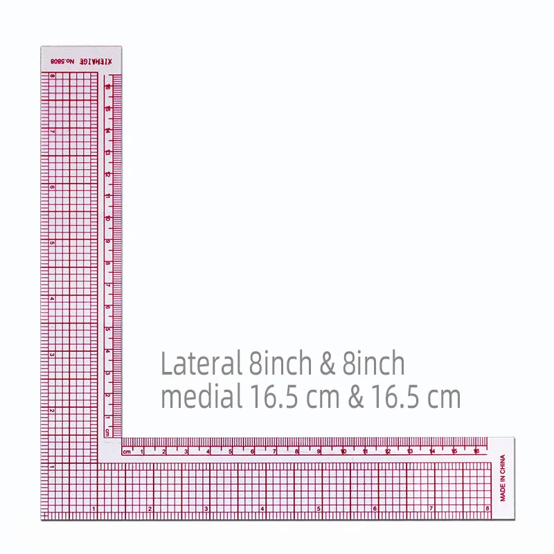 Color: Lavender - Empire sewing ruler and French curve, used for pattern making drafting, transparent plastic fashion designer ruler pieces assemb