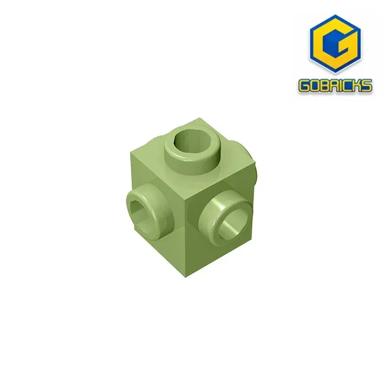 Color: NAVY - Gobricks GDS-650 BRICK 1X1 W. 4 KNOBS compatible with lego 4733 children's DIY Educational Building Blocks Technical