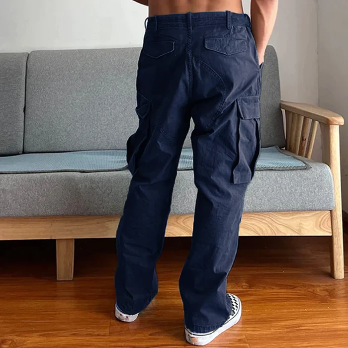 Men's loose large pocket wear-resistant cargo paratrooper pants