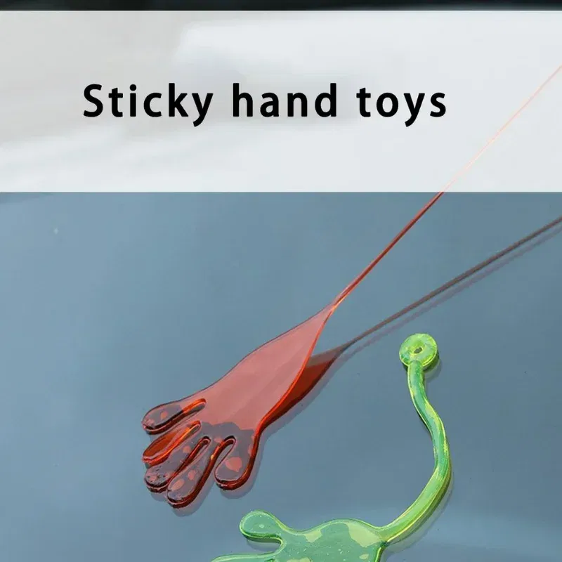 Color: DARK GRAY - 1pc Squishy Toy Slap Hands Palm Toy Elastic Sticky Toy For Kid Gift Party Gags Practical Jokes Elastic Creative Tricky Toys