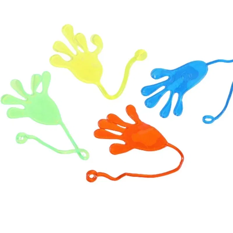 Color: DARK GRAY - 1pc Squishy Toy Slap Hands Palm Toy Elastic Sticky Toy For Kid Gift Party Gags Practical Jokes Elastic Creative Tricky Toys