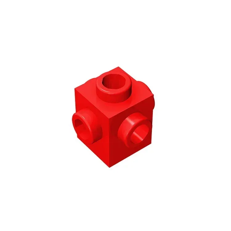 Color: Orange - Gobricks GDS-650 BRICK 1X1 W. 4 KNOBS compatible with lego 4733 children's DIY Educational Building Blocks Technical