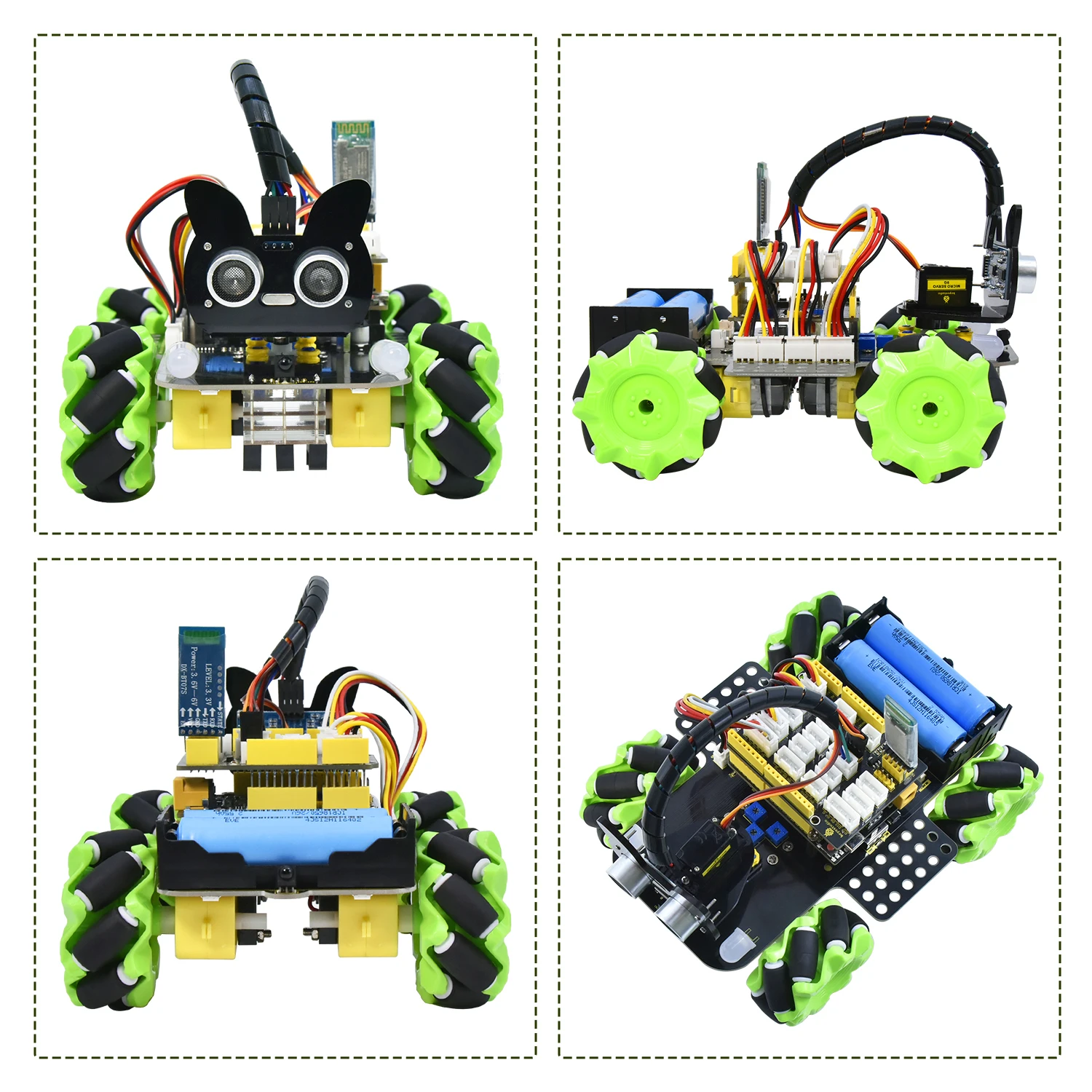 Keyestudio 4WD Mecanum Robot For Arduino Compatible With LEGO Robot Car Kit 12 Programming Courses For Arduino Mecanum Car Kit