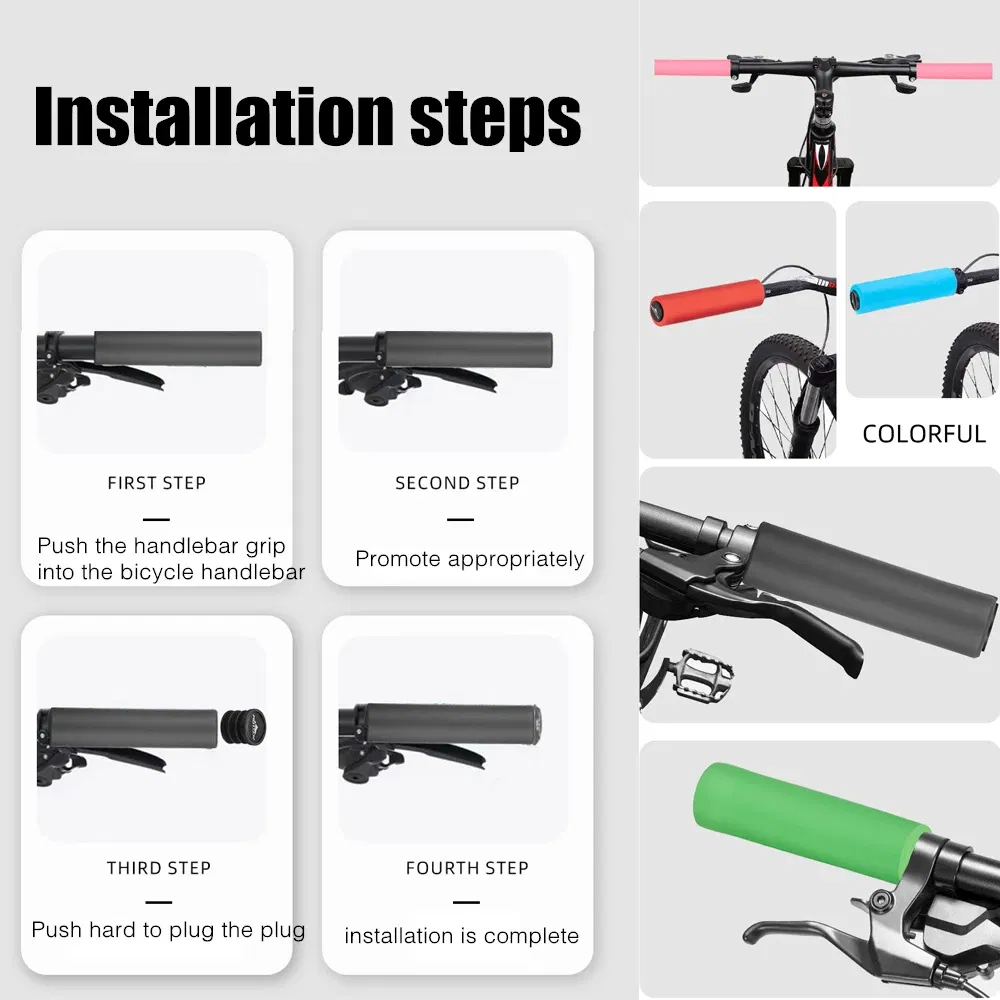 Color: Pink, Ships From: CHINA - MOTSUV Bicycle Girps Ultra Light Silicone Material Handlebar Girps High Density MTB Bike Handlebar Anti-slip Cycling Grip Cover