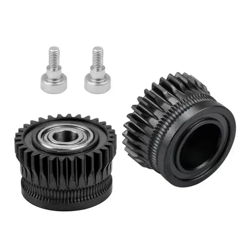 Color: WHITE - 2pcs/lot CR K1C K1 Gear All Metal Filament Drive Gear for Creality K1 Max Extruder Nickel Plated DLC Coating High Hardness Wear