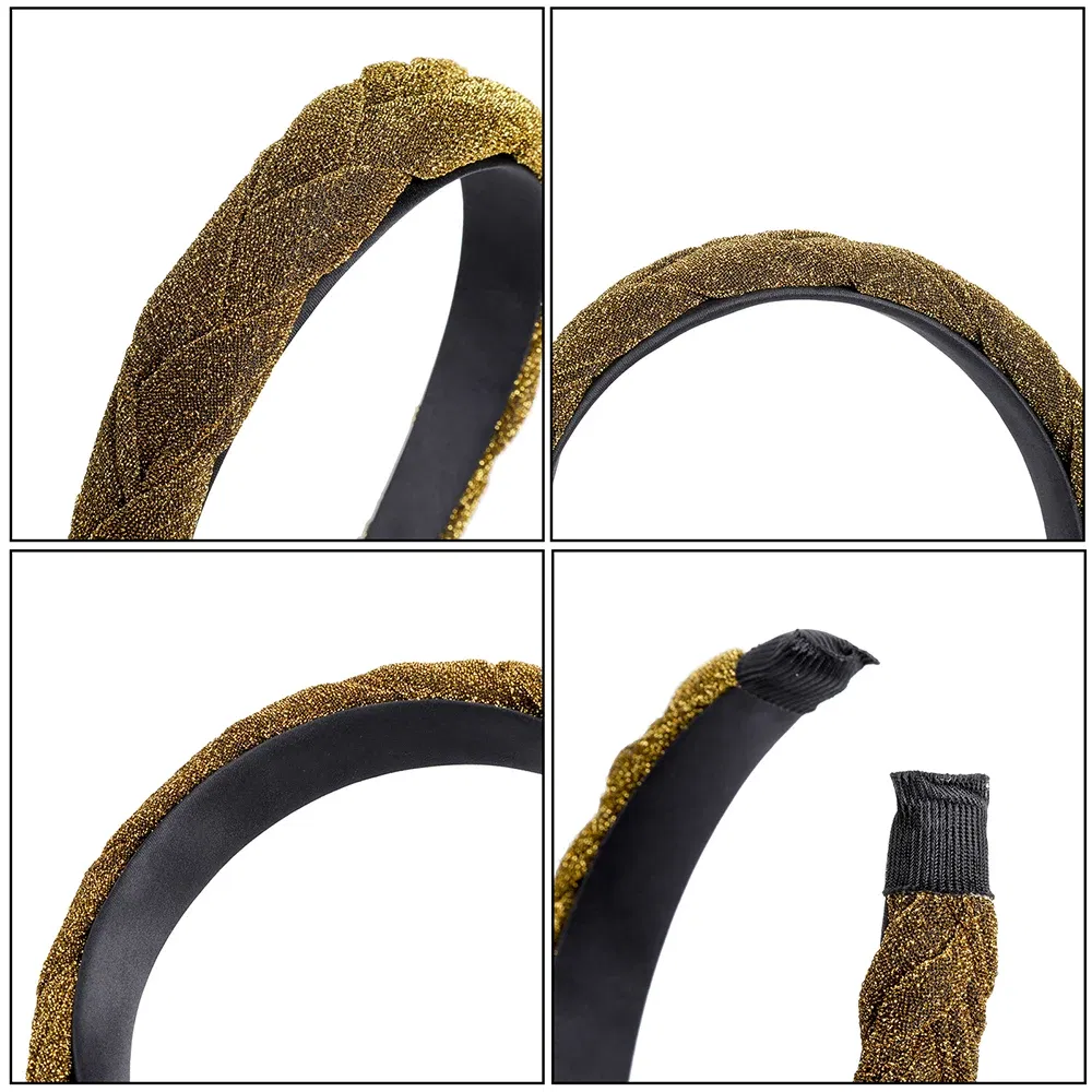 MOLANS Hair Accessories Wide Shiny Weaving Hairbands Braided Headband Hair Hoop Fashion Hair Bands Bezel Headdress