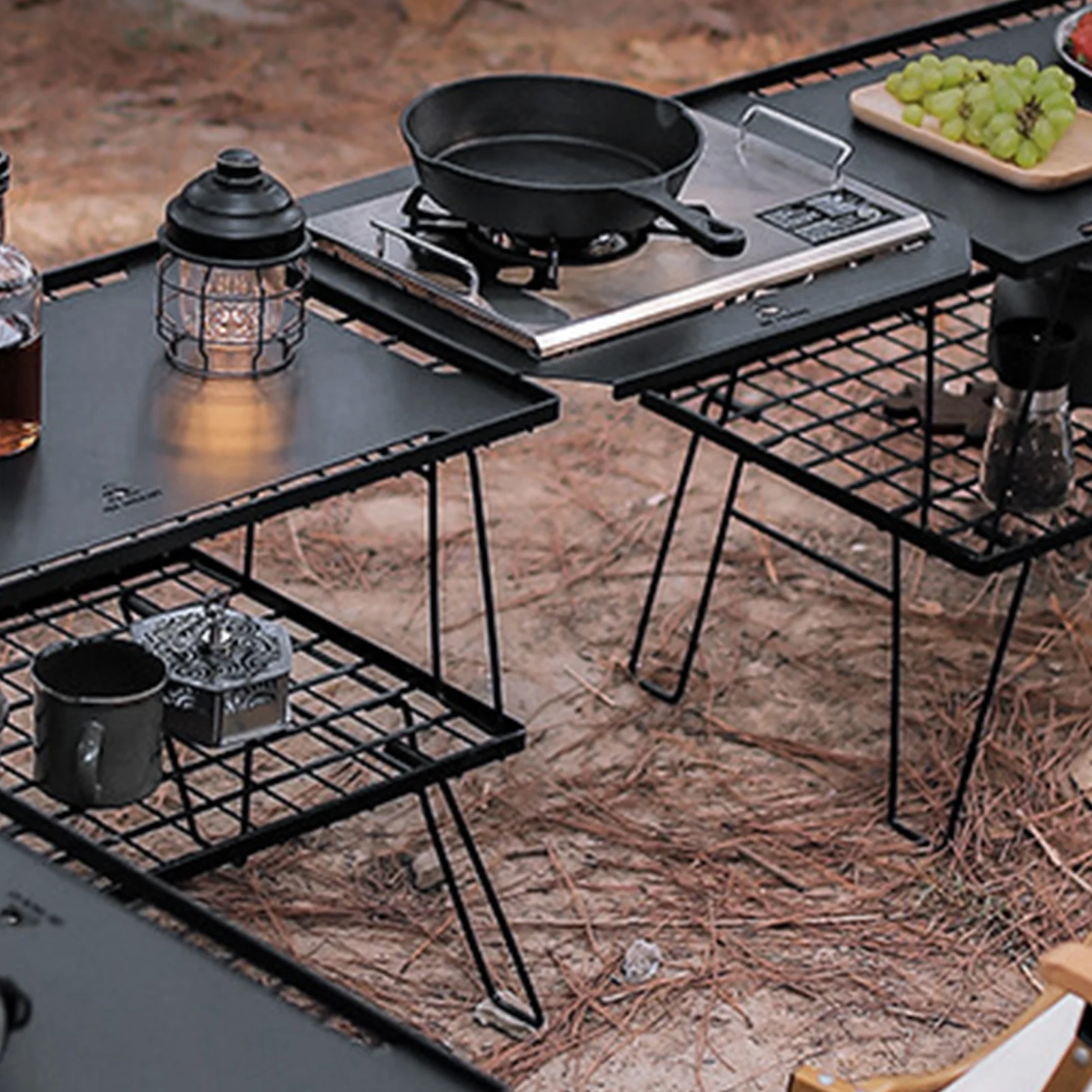 Color: Black, Ships From: CN - Camping Table Burner Connecting Plate Steel Plate Countertop Single Burner Connection Board With Spraying Process DIY Tent Table