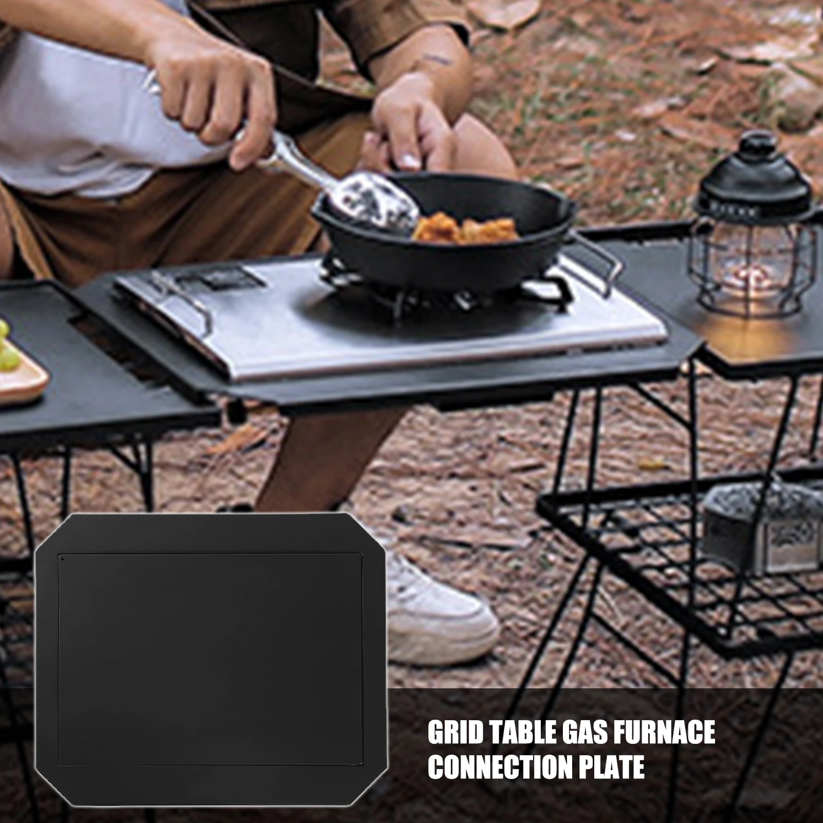 Color: Black, Ships From: CN - Camping Table Burner Connecting Plate Steel Plate Countertop Single Burner Connection Board With Spraying Process DIY Tent Table